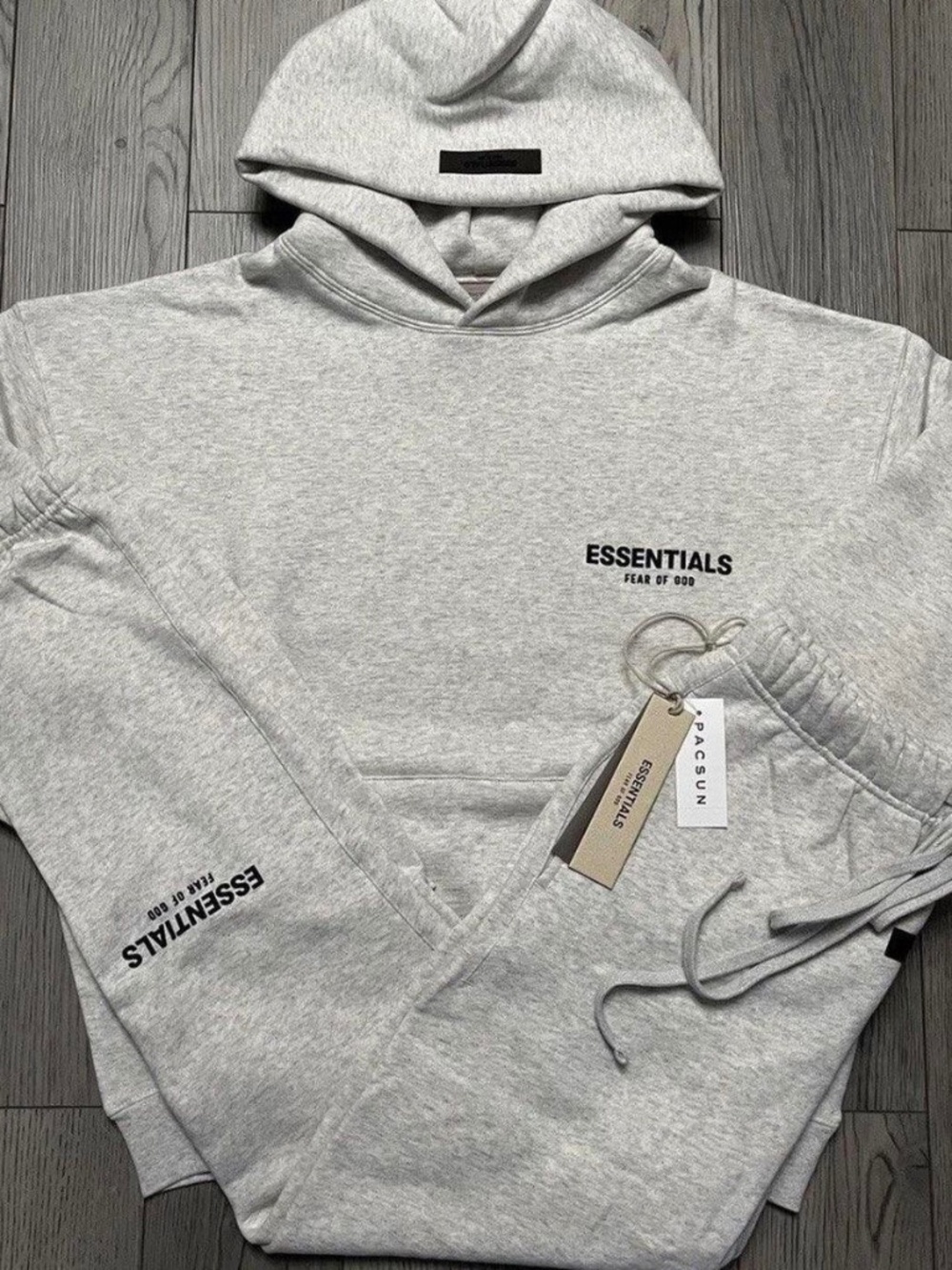 Essentials Fear of God Tracksuit Set – Light Heather Grey – Hoodie & Sweatpants
